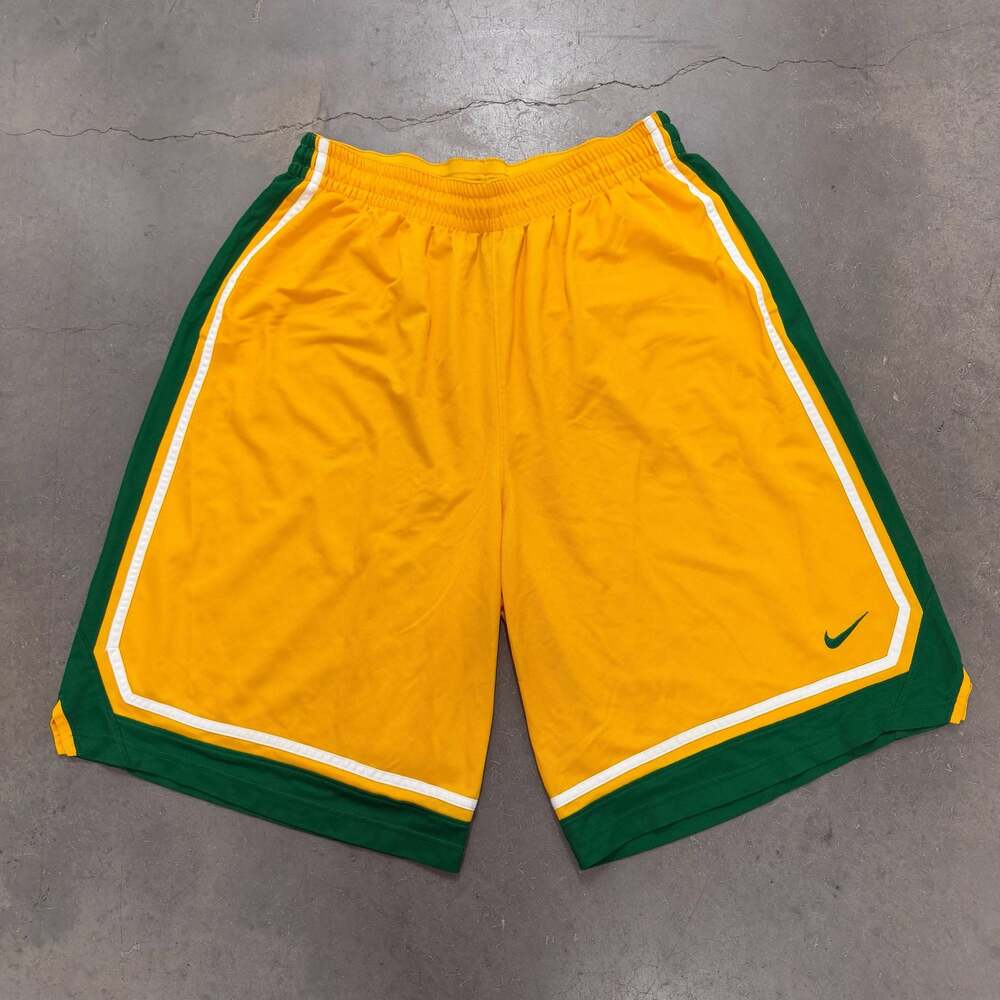 Nike Dri-FIT Basketball Shorts Yellow Green White Size 3XL